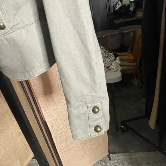 LC Lauren Conrad Gray Utility Jacket with Structured Silhouette - Picture 5 of 8